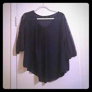 Blue shear top